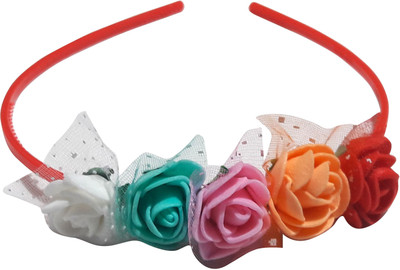 

NPRC Flower Hair Band for Kids, Girls,Women Hair Accessory, Headband Crown, Tiara for Girls Hair Band(Red, Multicolor)