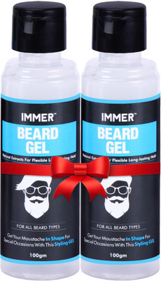 

IMMER Beard Gel Pack Of 2 Hair Gel(200 g)
