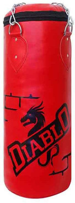 

DIABLO 36 Inch Red Synthetic Leather Unfilled Punching Bag Hanging Bag(Heavy, 36 kg)