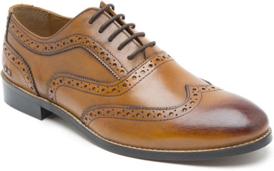 HATS OFF ACCESSORIES Brogues For Men(Tan , 9)