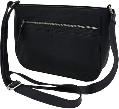 

Lamek Women Casual Black Genuine Leather Sling Bag