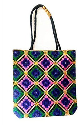 

jatin Women Casual Multicolor Cotton Hand-held Bag