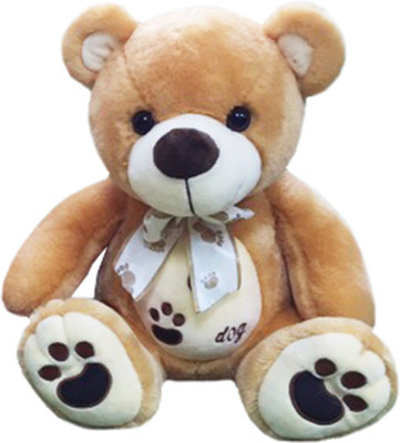 My Baby Excels Cute Bear Plush with Bow - Brown 32cm - 32 cm(Brown)