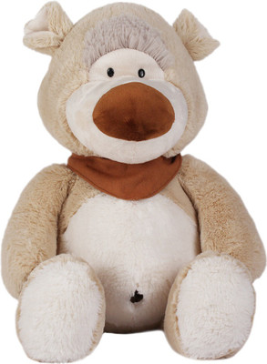 

My Baby Excels Sitting Teddy Bear Plush with Brown scarf - Light Brown 40cm - 40 cm(Brown)
