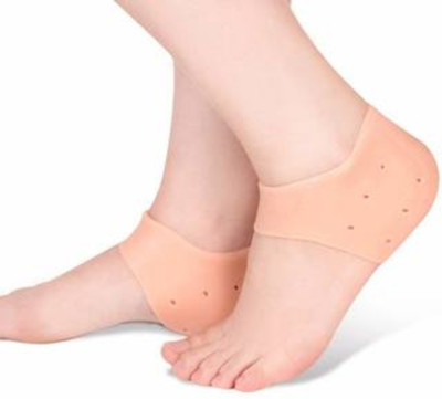 

One Retail Silicone Gel Heel Socks Pad Heel Pain Relief Ankle Heel Support (, Pink