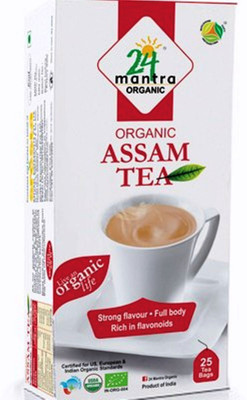 

24 Mantra Organic ORGANIC ASSAM TEA BAG (25SACHETS) Unflavoured Tea(40 g, Box)