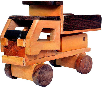 

Craftpoint Handmade Wooden Dumper Truck Toy(Brown)