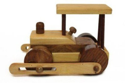 

Craftatoz Wooden Toy Road Roller Toy(Brown)