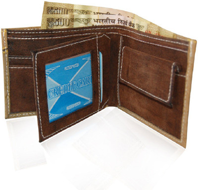 

LeeRooy Men Grey Artificial Leather Wallet(3 Card Slots)