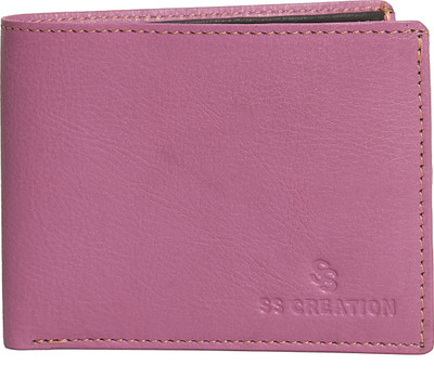 

SS CREATION Boys Casual Pink Genuine Leather Wallet(4 Card Slots)
