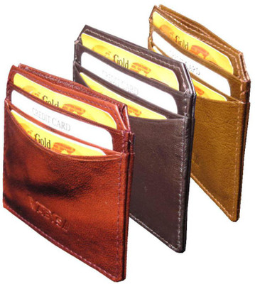 

ABYS Men Multicolor Genuine Leather Card Holder(6 Card Slots)