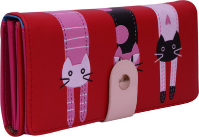 

Quickk Women Red Artificial Leather Wallet(5 Card Slots)
