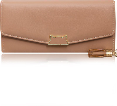 

BeeFashionable Women Beige Artificial Leather Wrist Wallet(4 Card Slots)
