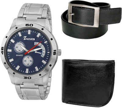 

Zesta Analog Watch, Wallet, Belt Combo(Blue)