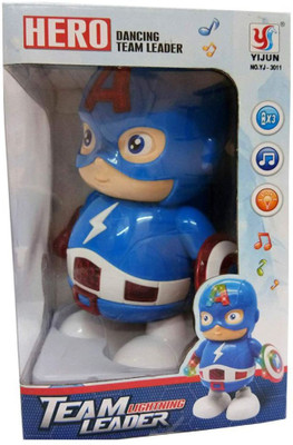 

jojoss HERO Lighting and dancing Team Leader toy with light and music for 3+ kids(Blue)