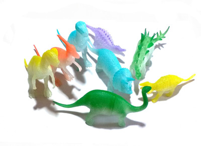 

JOJOSS Set of 8 Animals Plastic Toys with multicolored for 3+ Kids(Multicolor)