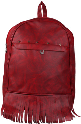 

lizzu collection SOLID 1 Backpack(Maroon), Red