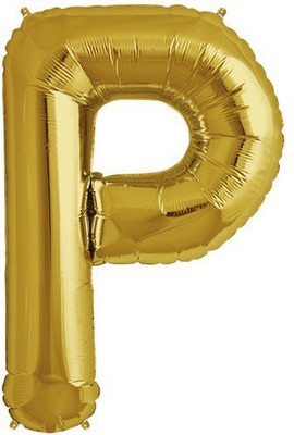 

GrandShop Solid Letter "P" Toy Letter Balloon(Gold, Pack of 1)