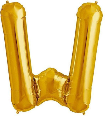 

GrandShop Solid Letter "W" Toy Letter Balloon(Gold, Pack of 1)