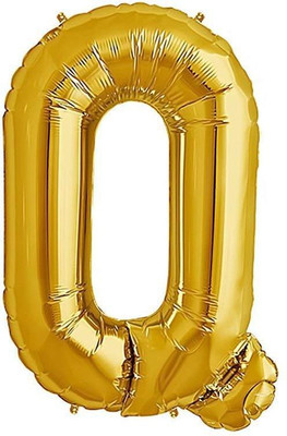 

GrandShop Solid Letter "Q" Toy Letter Balloon(Gold, Pack of 1)