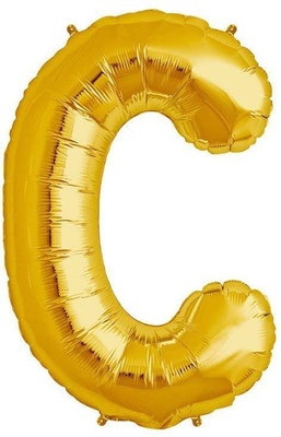 

GrandShop Solid Letter "C" Toy Letter Balloon(Gold, Pack of 1)