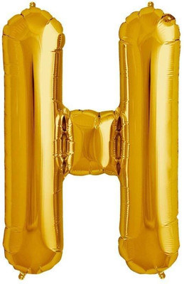 

GrandShop Solid Letter "H" Toy Letter Balloon(Gold, Pack of 1)