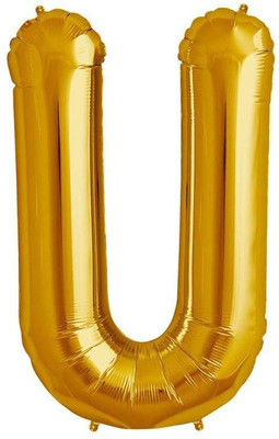 

GrandShop Solid Letter "U" Toy Letter Balloon(Gold, Pack of 1)