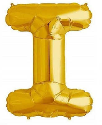 

GrandShop Solid Letter "I" Toy Letter Balloon(Gold, Pack of 1)