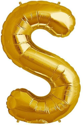 

GrandShop Solid Letter "S" Toy Letter Balloon(Gold, Pack of 1)