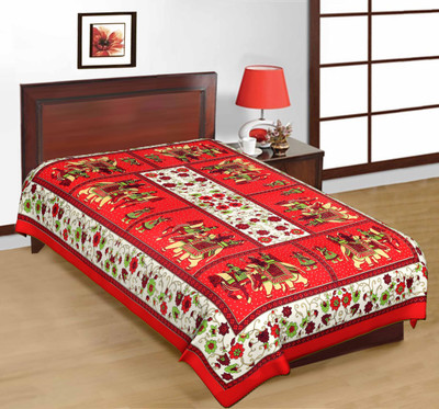 60% OFF on Kismat Collection 210 TC Cotton Single Printed Bedsheet(Pack of 1, Red) 60% OFF on Kismat Collection 210 TC Cotton Single Printed Bedsheet(Pack of 1, Red)