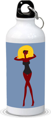

SALTINE Blue Beach Girl Design Stainless Steel Sipper 600 ml Sipper(Pack of 1, Multicolor)