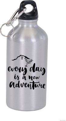 

Kolorfame Everyday Is a Adventure Stainless Steel Sipper 600 ml Sipper(Pack of 1, Multicolor), Silver