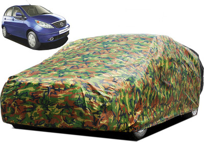 Kuchipudi Car Cover For Tata Vista Tech (Without Mirror Pockets)(Multicolor)