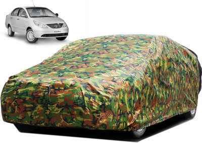 Kuchipudi Car Cover For Tata Manza (Without Mirror Pockets)(Multicolor)