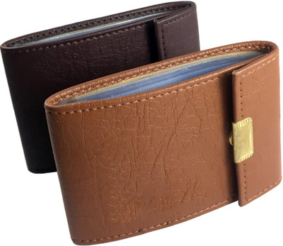 

IzcorpIndia 10 Card Holder(Set of 2, Tan, Brown)