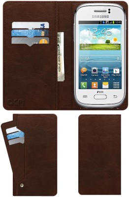 ACM Flip Cover for Samsung Galaxy Young Duos S6312(Brown, Cases with Holder, Pack of: 1)
