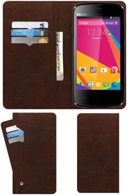 ACM Flip Cover for Blu Life Play Mini(Brown, Cases with Holder, Pack of: 1)
