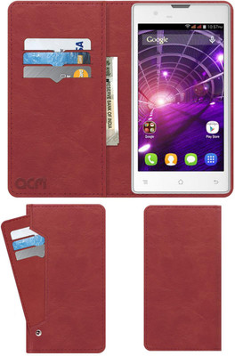 ACM Flip Cover for Spice Stellar Mi-497(Pink, Cases with Holder, Pack of: 1)