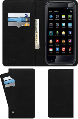ACM Flip Cover for Iball Andi 4.5q(Black, Cases with Holder, Pack of: 1)