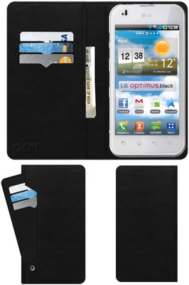 ACM Flip Cover for Lg Optimus P970(Black, Cases with Holder)