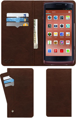 ACM Flip Cover for Iball Andi 4.5m Enigma Plus(Brown, Cases with Holder, Pack of: 1)
