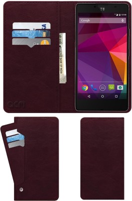 ACM Flip Cover for Yu Yunique 4g(Maroon, Cases with Holder, Pack of: 1)