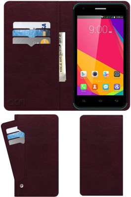 ACM Flip Cover for Celkon Millennia Q452(Maroon, Cases with Holder, Pack of: 1)