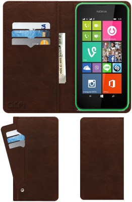 ACM Flip Cover for Microsoft Lumia 530 Dual Sim(Brown, Cases with Holder, Pack of: 1)