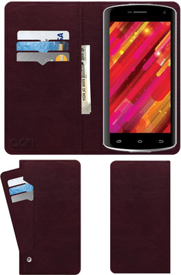 ACM Flip Cover for Intex Cloud Glory 4g(Maroon, Cases with Holder, Pack of: 1)