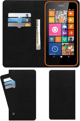 ACM Flip Cover for Microsoft Lumia 635(Black, Cases with Holder, Pack of: 1)