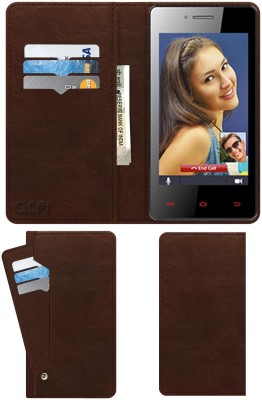 ACM Flip Cover for Celkon Campus A403(Brown, Cases with Holder, Pack of: 1)