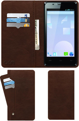 ACM Flip Cover for Obi S450(Brown, Cases with Holder, Pack of: 1)
