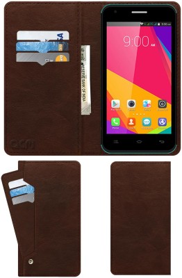 ACM Flip Cover for Celkon Millennia Q452(Brown, Cases with Holder, Pack of: 1)