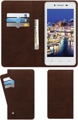 ACM Flip Cover for Iball Andi 4.5d(Brown, Cases with Holder, Pack of: 1)